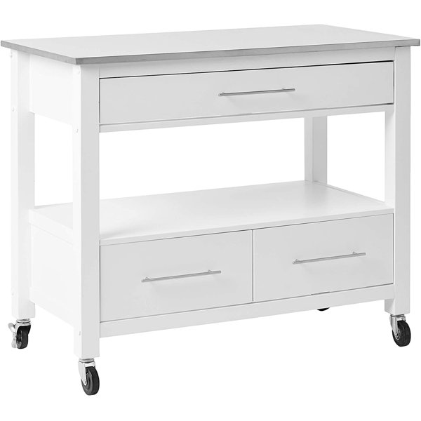 Latitude Run® Gursevak 43'' Wide Rolling Kitchen Island Wayfair